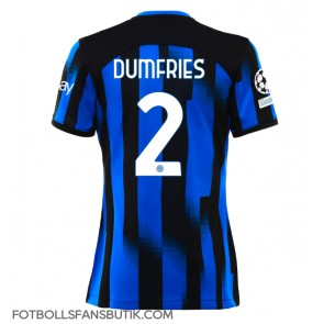 Inter Milan Denzel Dumfries #2 Replika Hemmatröja Damer 2023-24 Kortärmad